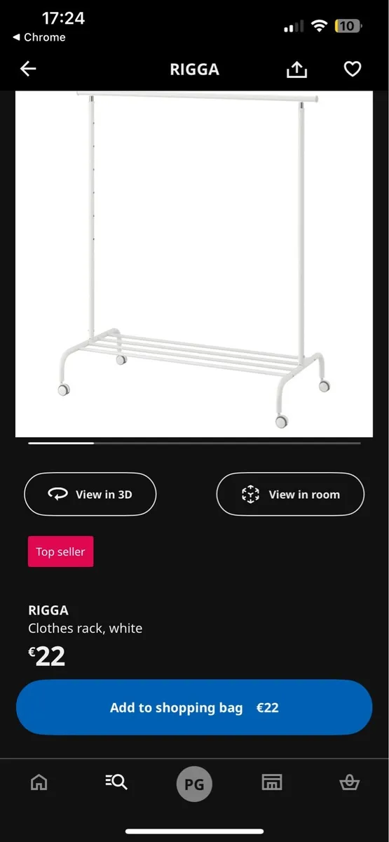 Clothes rail x 3 - Image 2