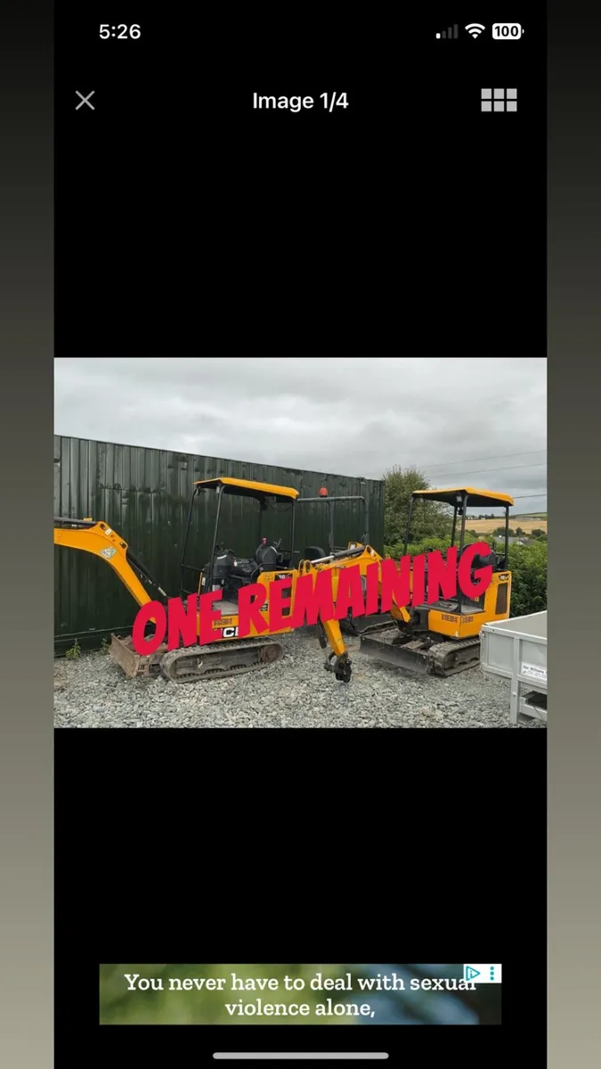 2022 JCB 16C diggers - Image 1