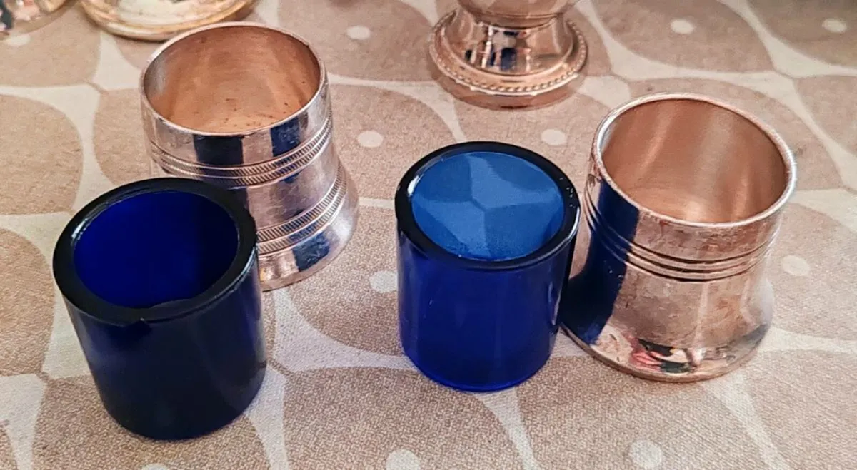 6 vintage salt, pepper and mustard pots - Image 4