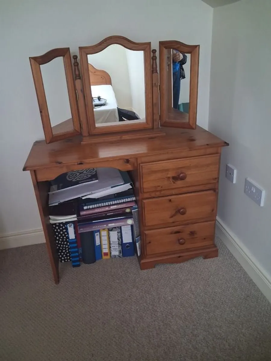 Single bed with draws underneath ,locker  Dressing Table - Image 2