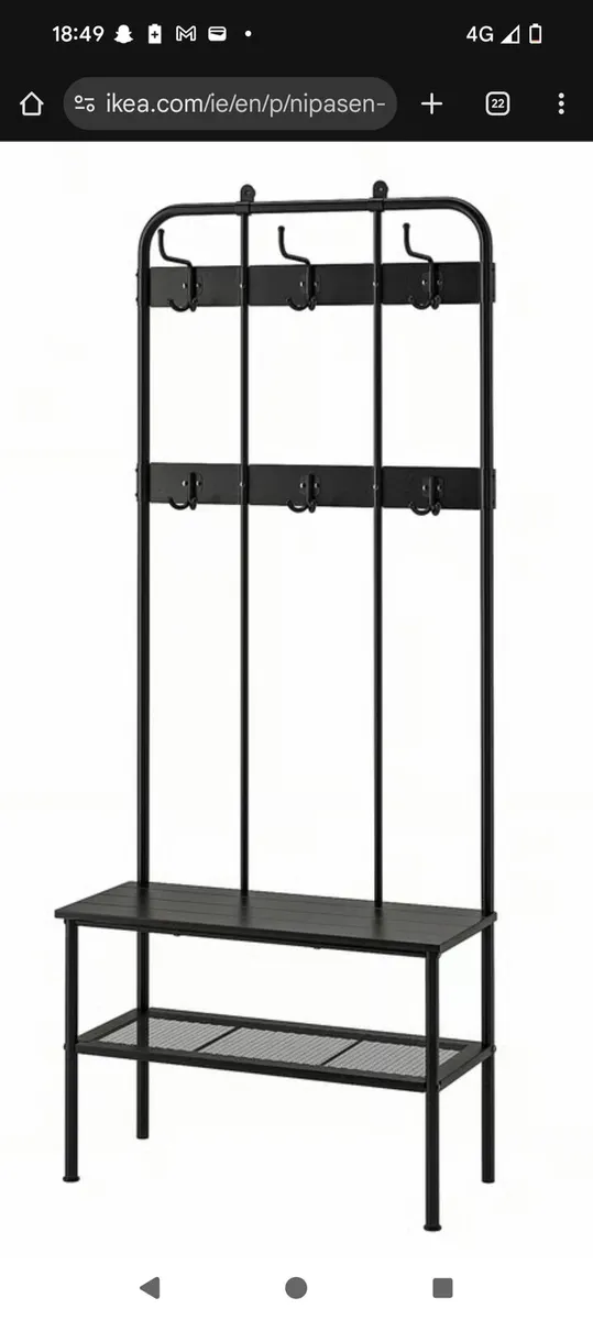 IKEA coat hook and shoe storage
