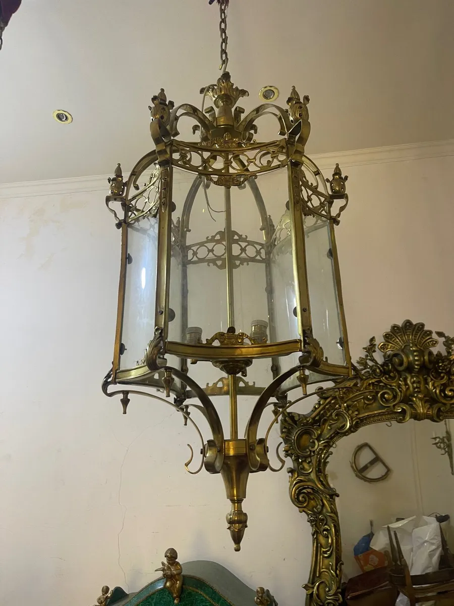 Brass lantern at www.RenaissanceAntique - Image 3