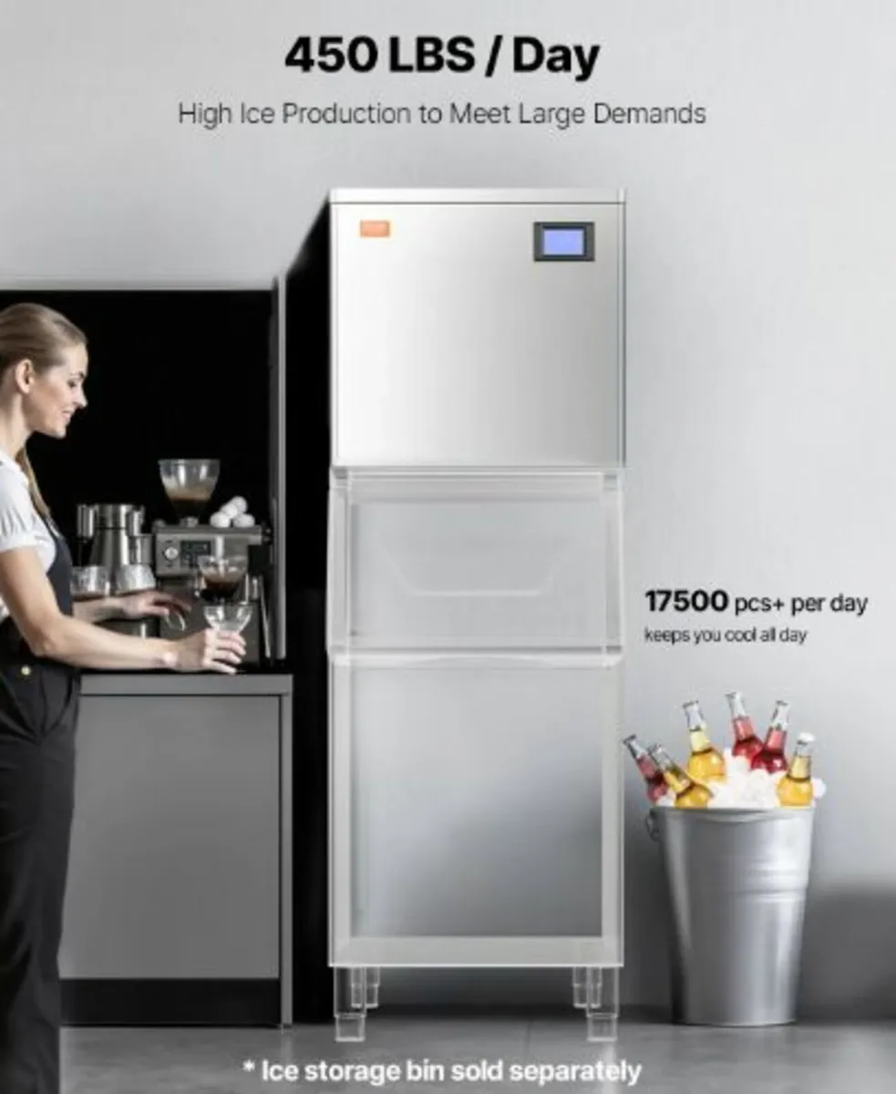 Commercial Ice Maker Machine 450 lbs/Day, 22 Inch - Image 4
