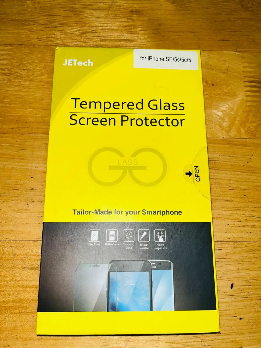 JETech Tempered Glass Screen Protector - iPhone SE - Image 1