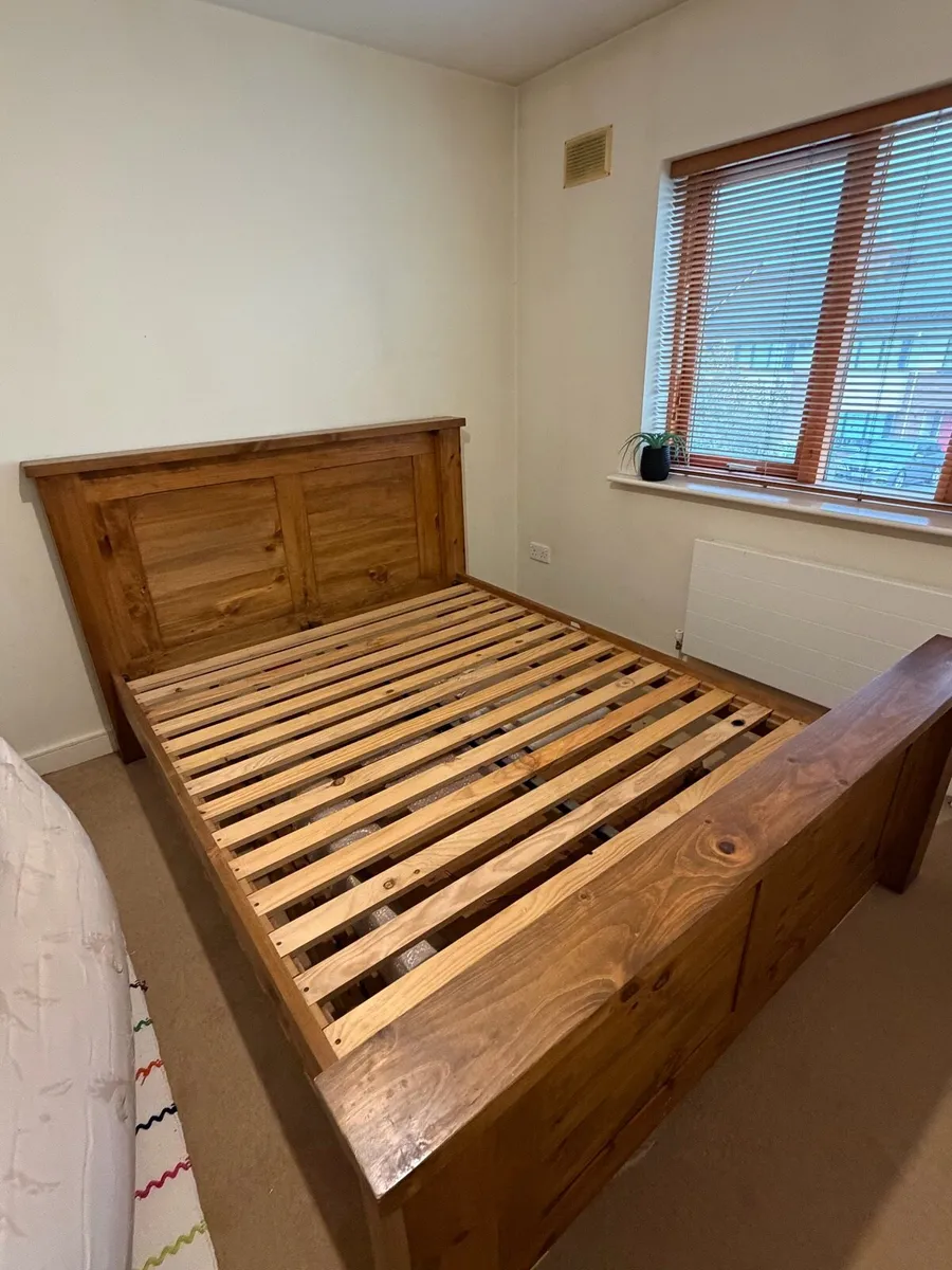King Size Hard Wood Bed Frame - Image 4
