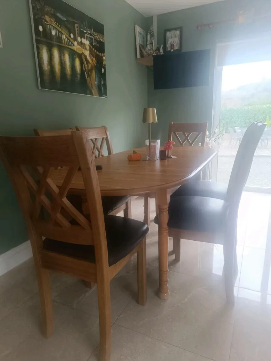 Extentable Dining Table & 6 Chairs - Image 2