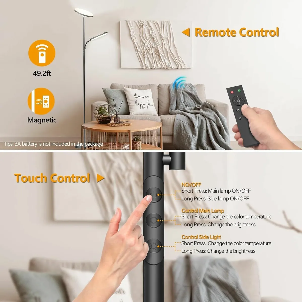 LED Floor Lamp Living Room Remote Control - Image 3