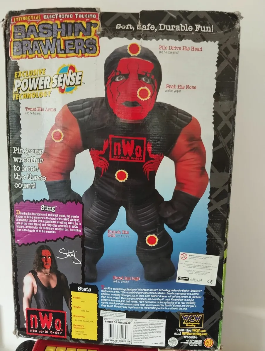 Rare WCW Bashin Brawlers Sting NWO Plush - Image 2