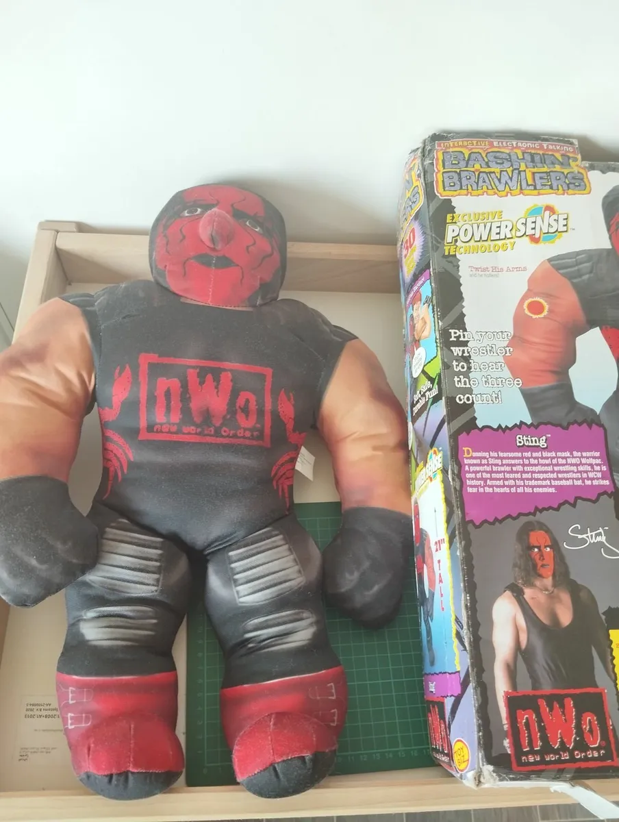 Rare WCW Bashin Brawlers Sting NWO Plush - Image 1