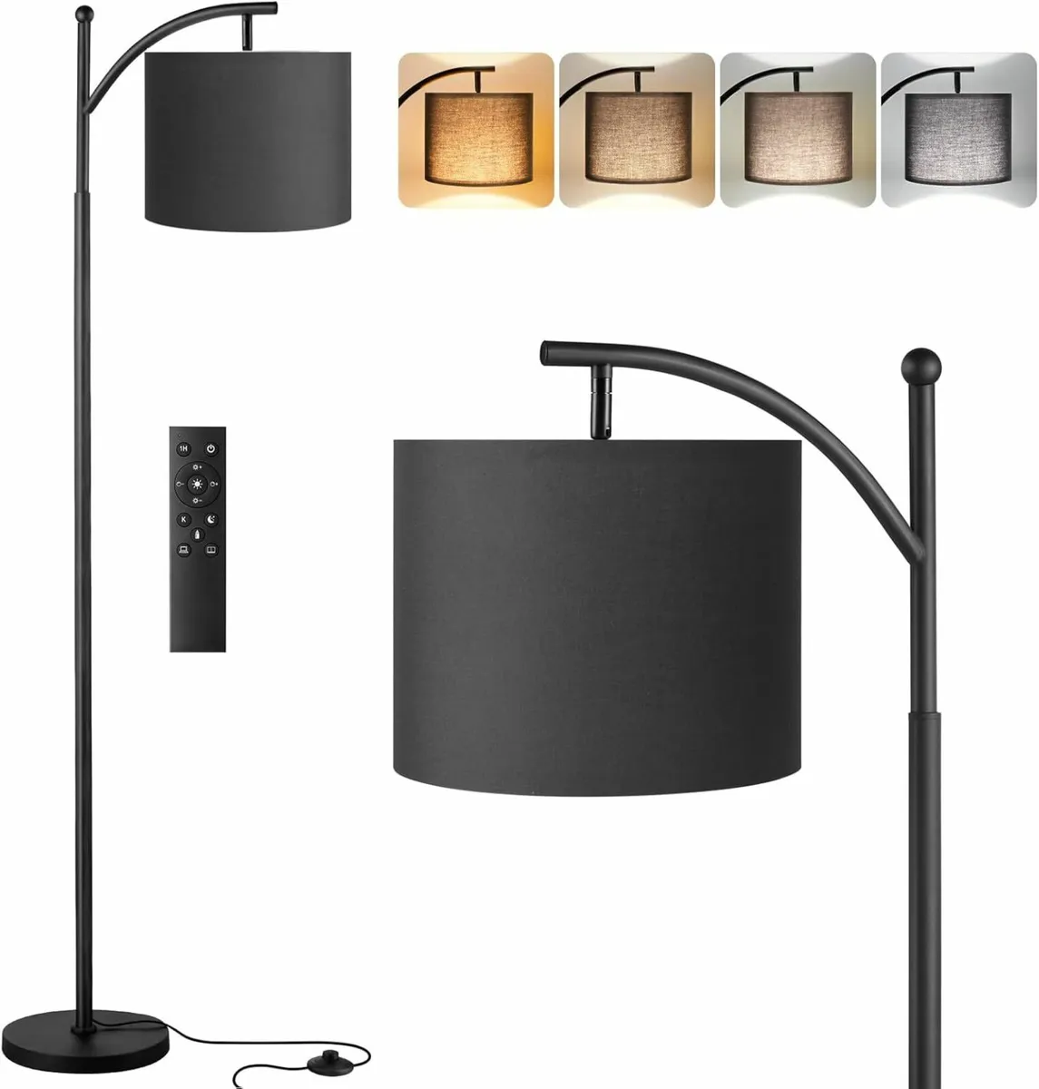 Black Floor Lamps, 60" Modern Arc Living Room - Image 4