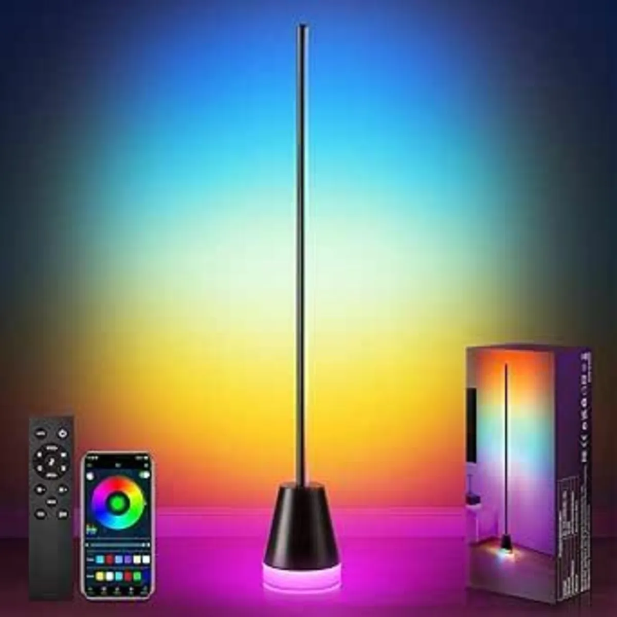 Smart LED Floor Lamp, RGBIC Corner Lamp - Image 1