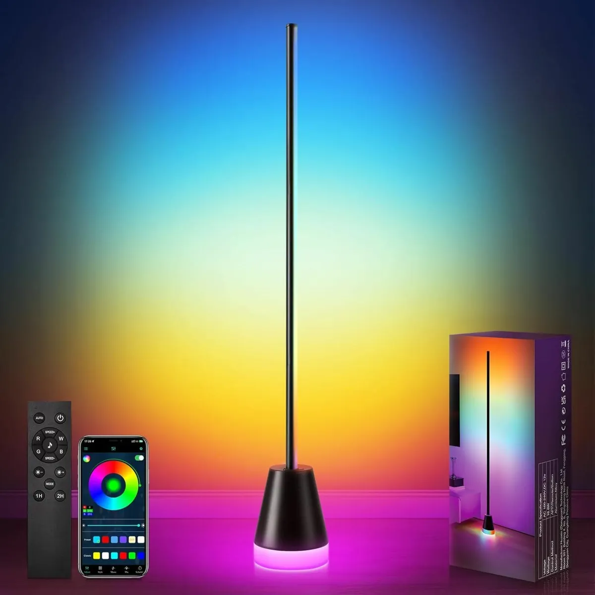 Smart LED Floor Lamp, RGBIC Corner Lamp - Image 3