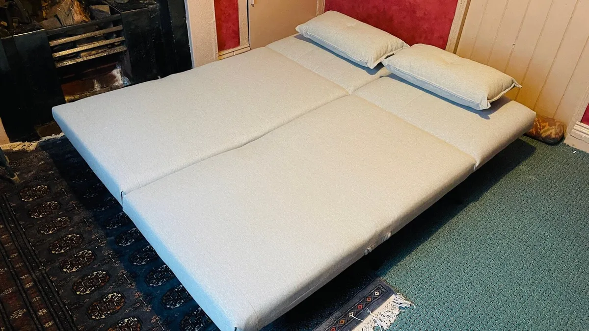 Armless Click-Clack Sofa Bed(M&S) with extras - Image 2