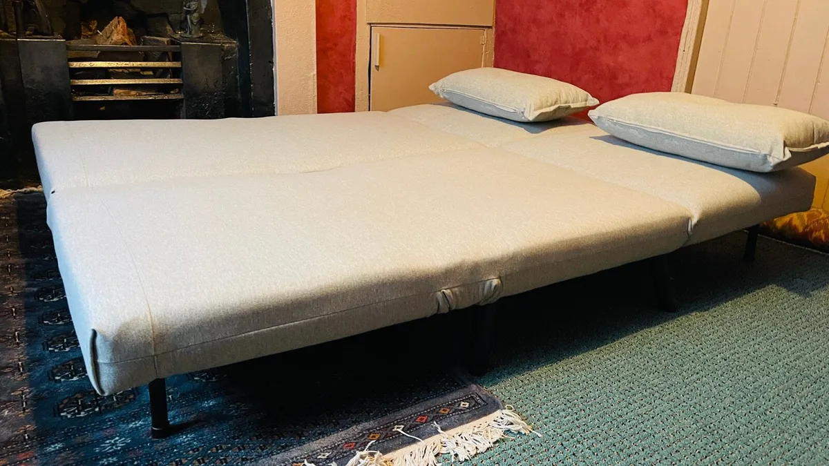 Armless Click-Clack Sofa Bed(M&S) with extras - Image 3