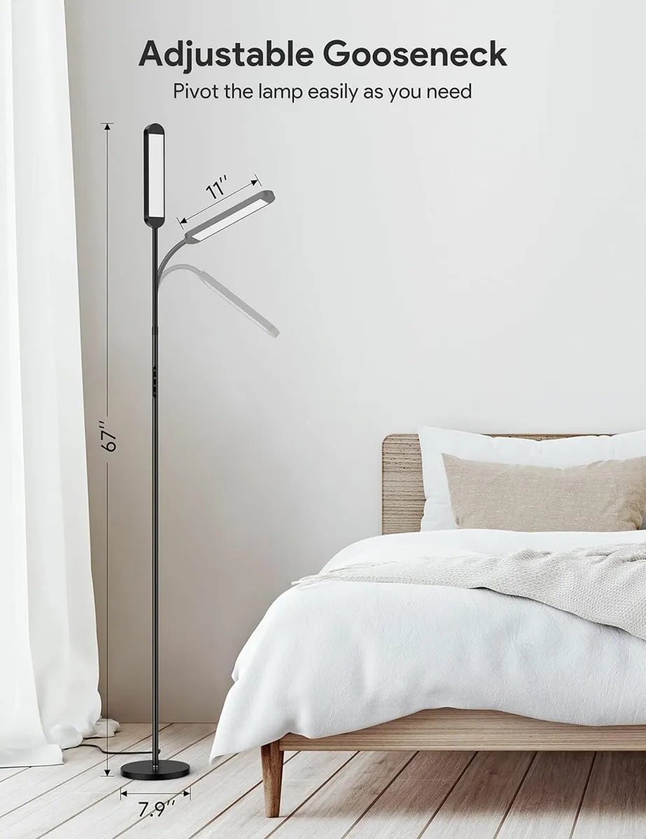 LED Floor Lamp, 12W Standing Lamp 5 Color - Image 3