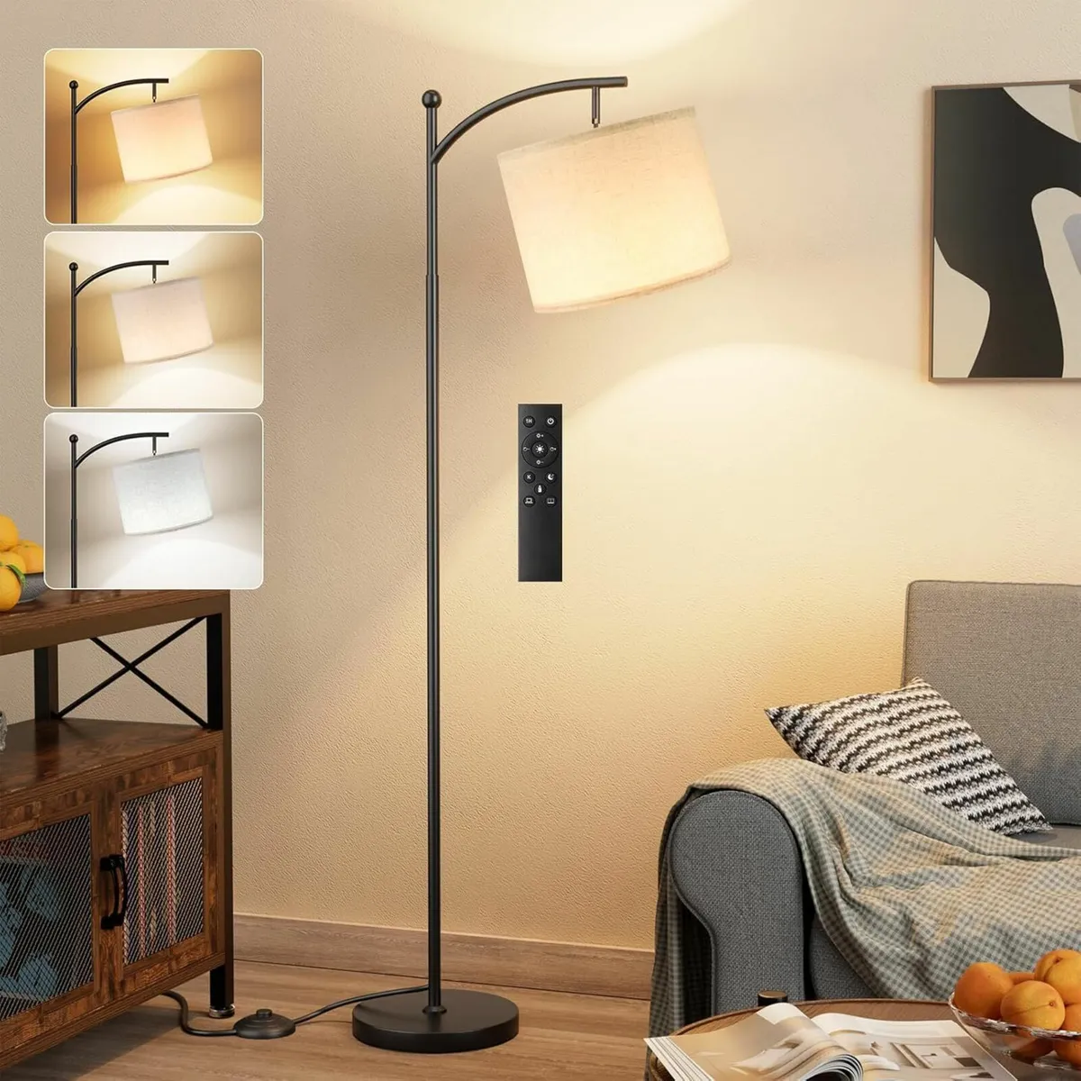 Floor Lamp, 60" Modern Arc Standing Lamps Office - Image 4