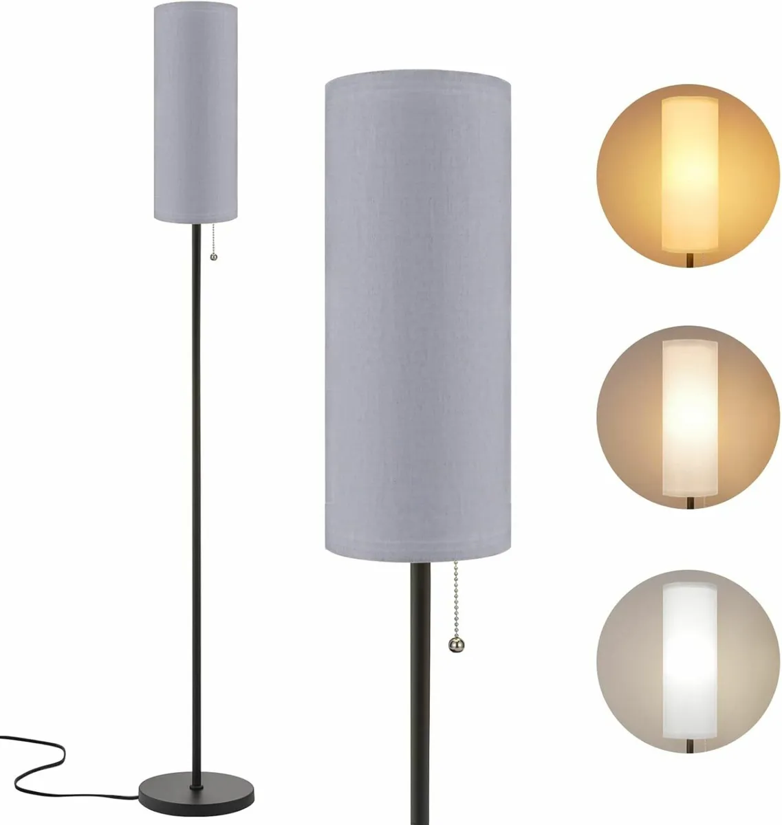 Grey Floor Lamp Living Room Bedrooms with 3 Color - Image 2
