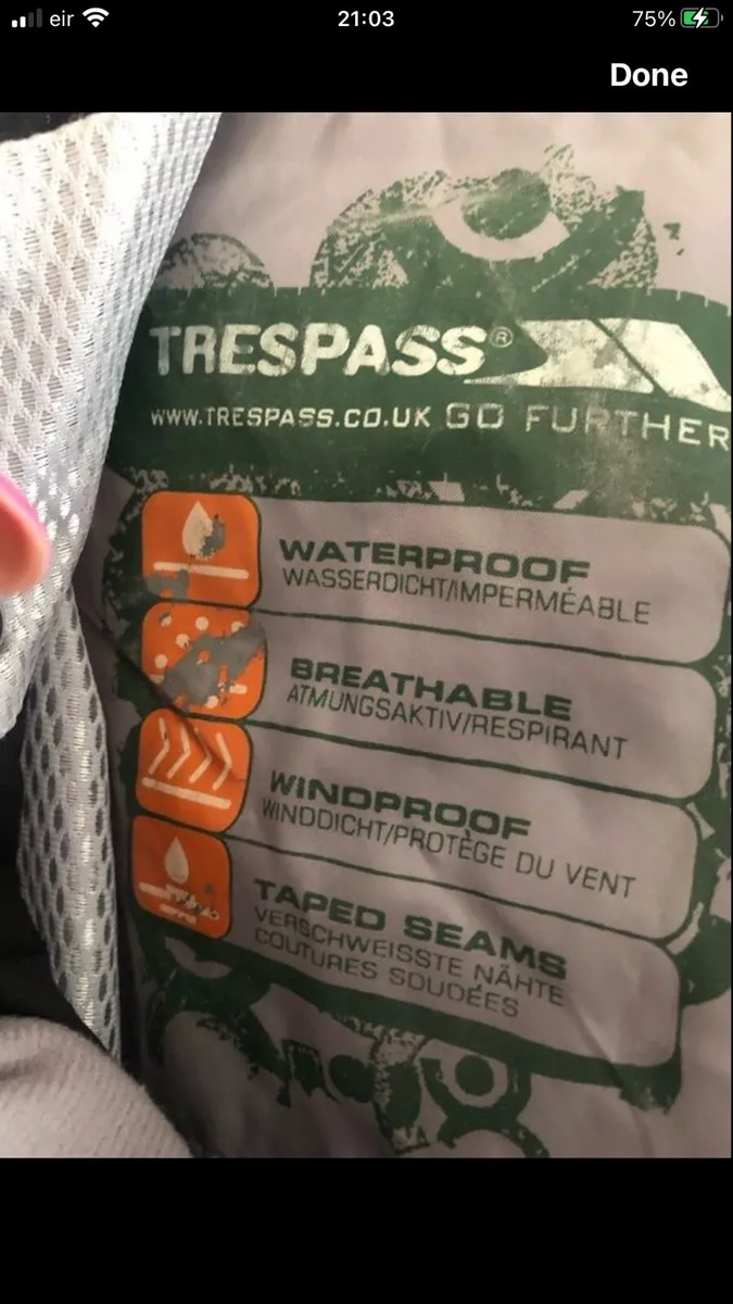Mens trespass jacket size M €30 - Image 3