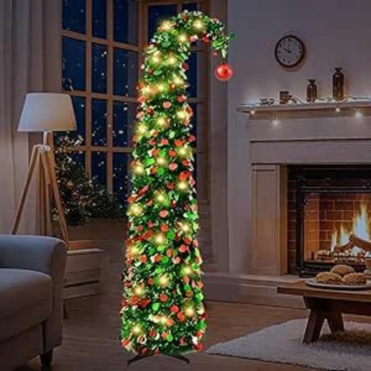 150CM/5FT Pop Up Christmas Tree 50 Leds Lights - Image 2