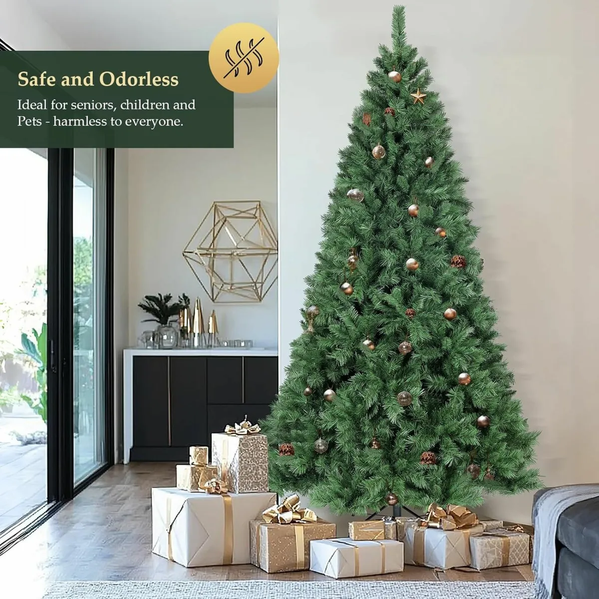 7ft Christmas Tree Deco Realistic Artificial 210cm - Image 1