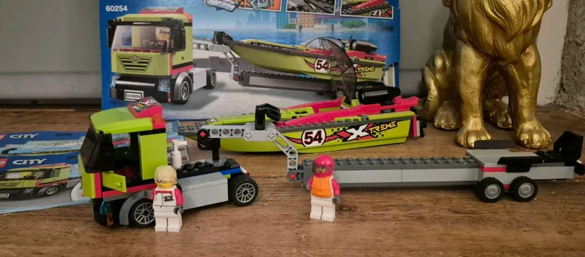 Lego speed boat and transport - Image 1