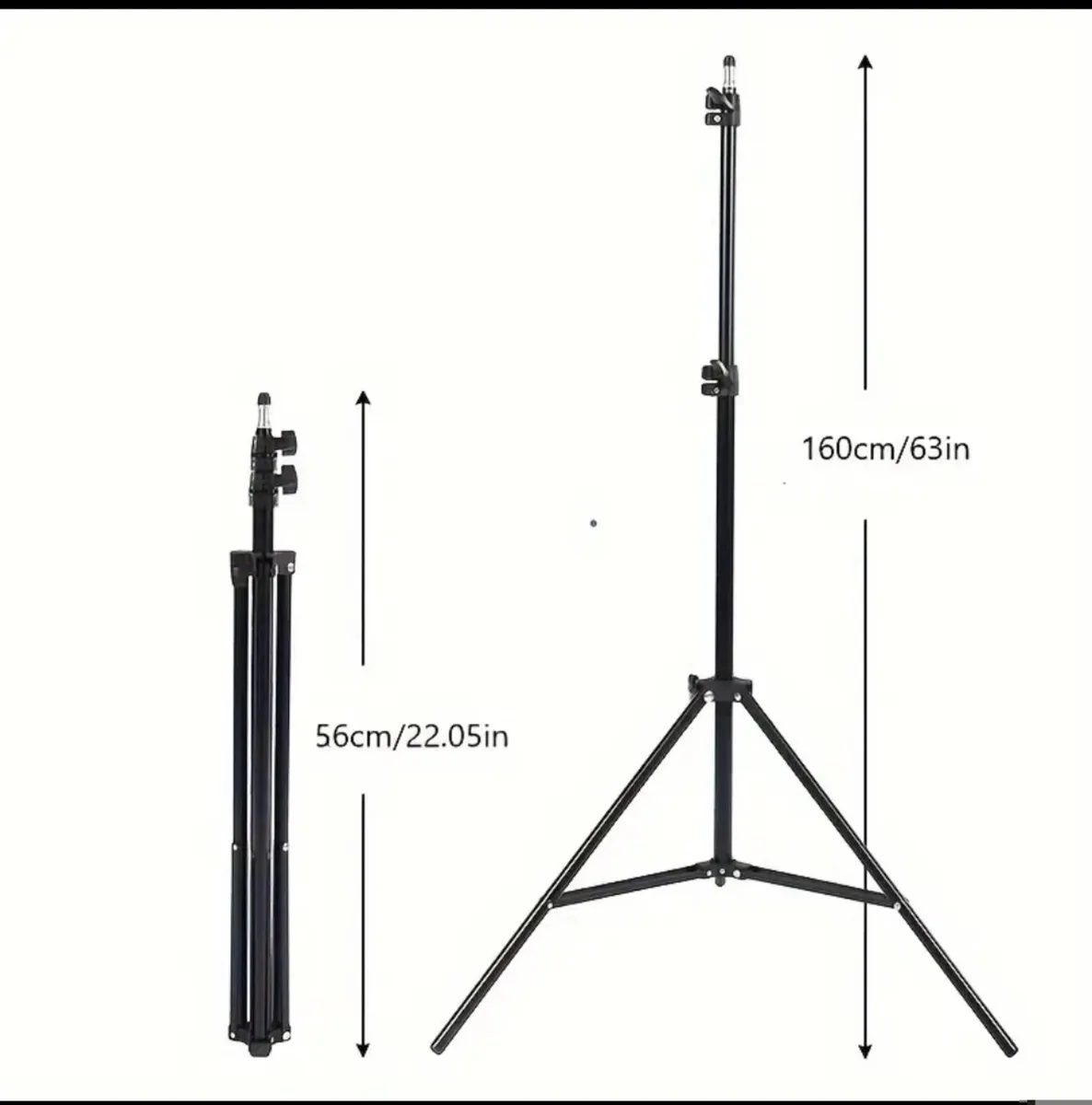 📱 Adjustable 1.6m Mobile Phone Tripod Stand – Bla - Image 2