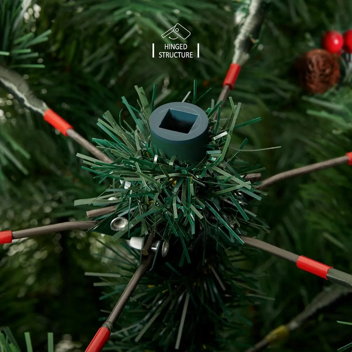 1.83m 6FT Pre-Lit Christmas Tree 300 LED Lights - Image 4