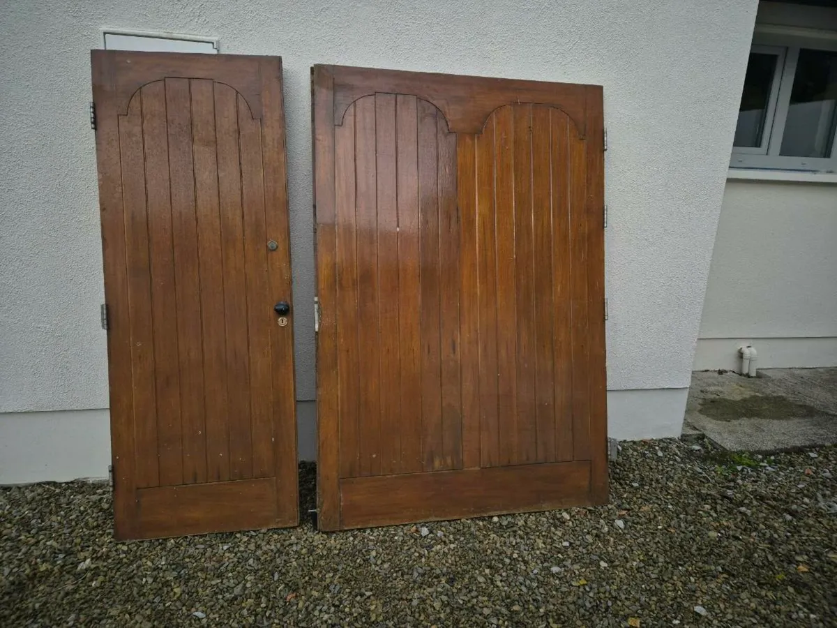 Hardwood garage door - Image 1
