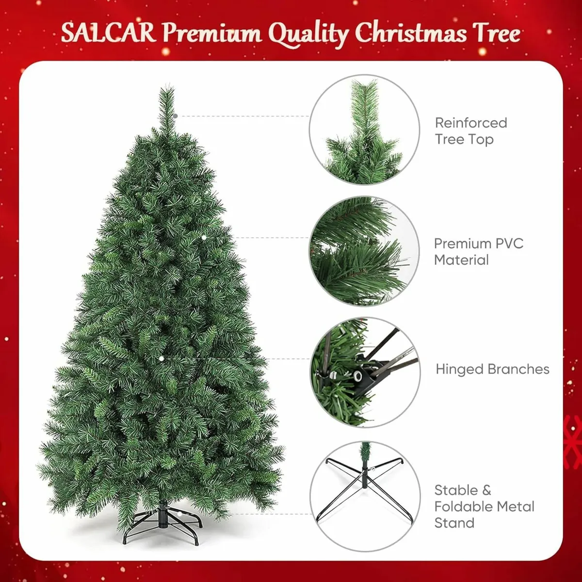 6ft Christmas Tree Artificial 180cm Living Room - Image 3