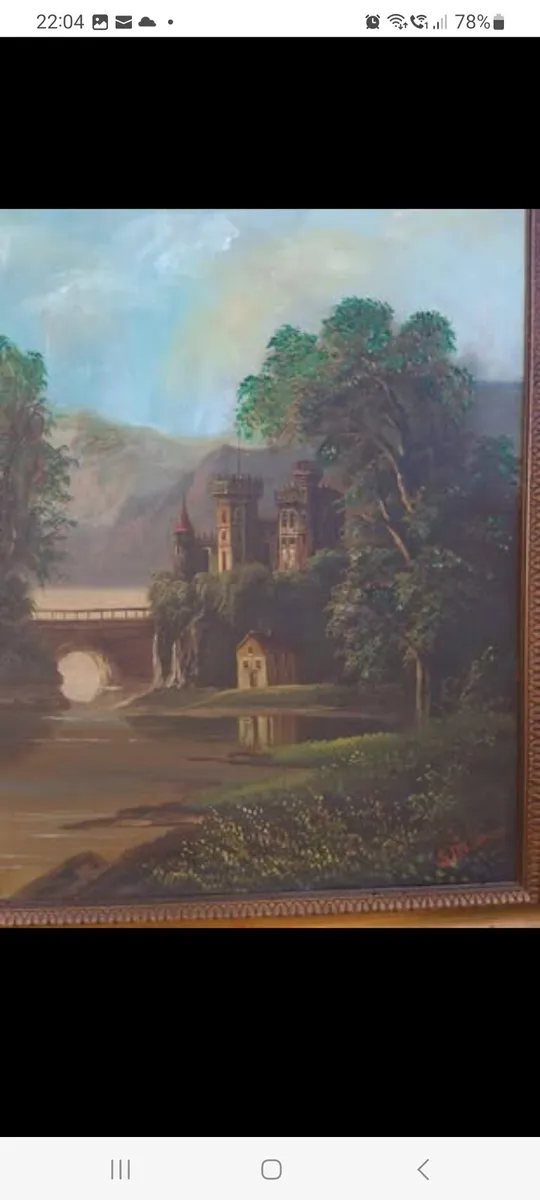 A pair of large oils on canvas - Image 4