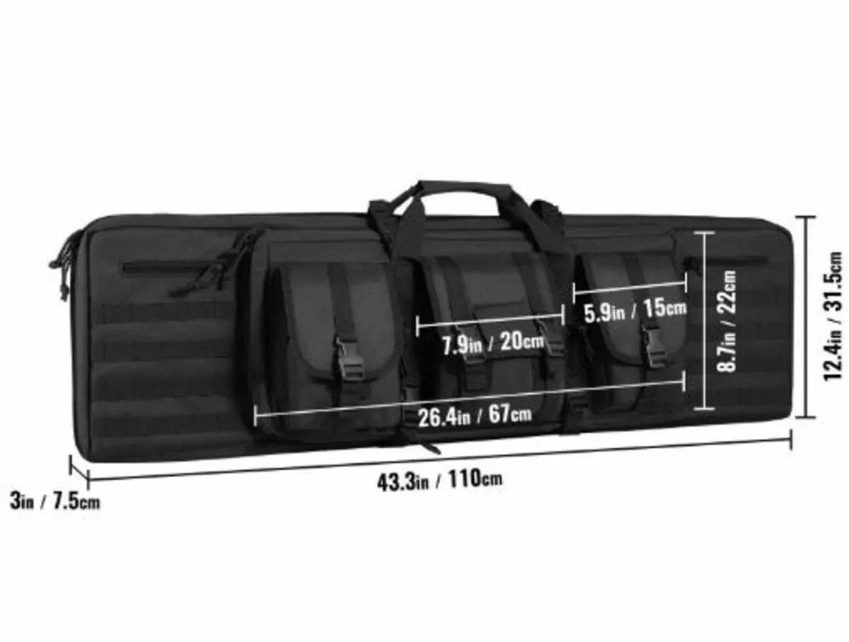 Rifle Bag, 42 inch Tactical Double Long Gun Bag, - Image 4