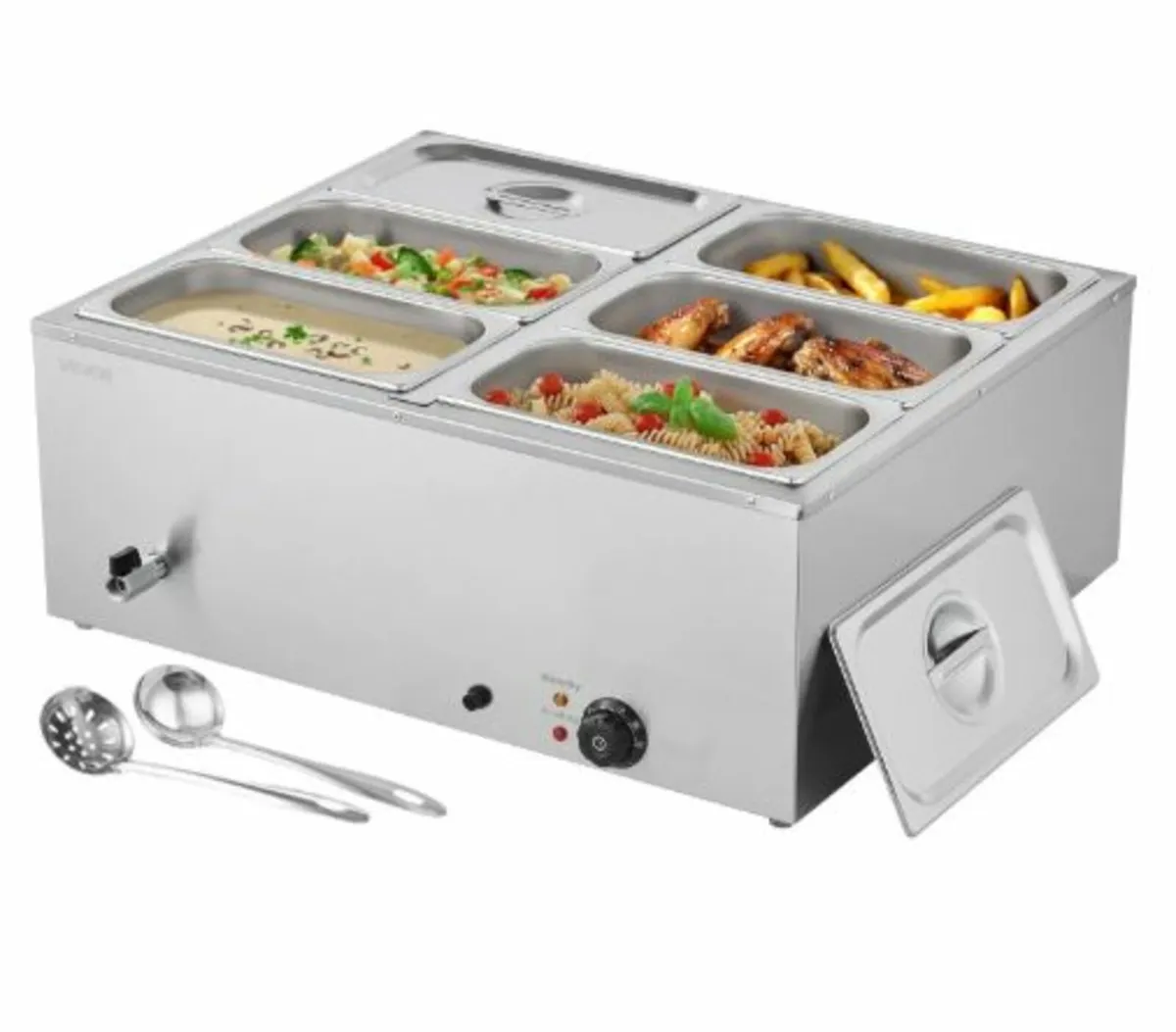 Commercial Food Warmer, 1500W Electric Stainless - Image 1