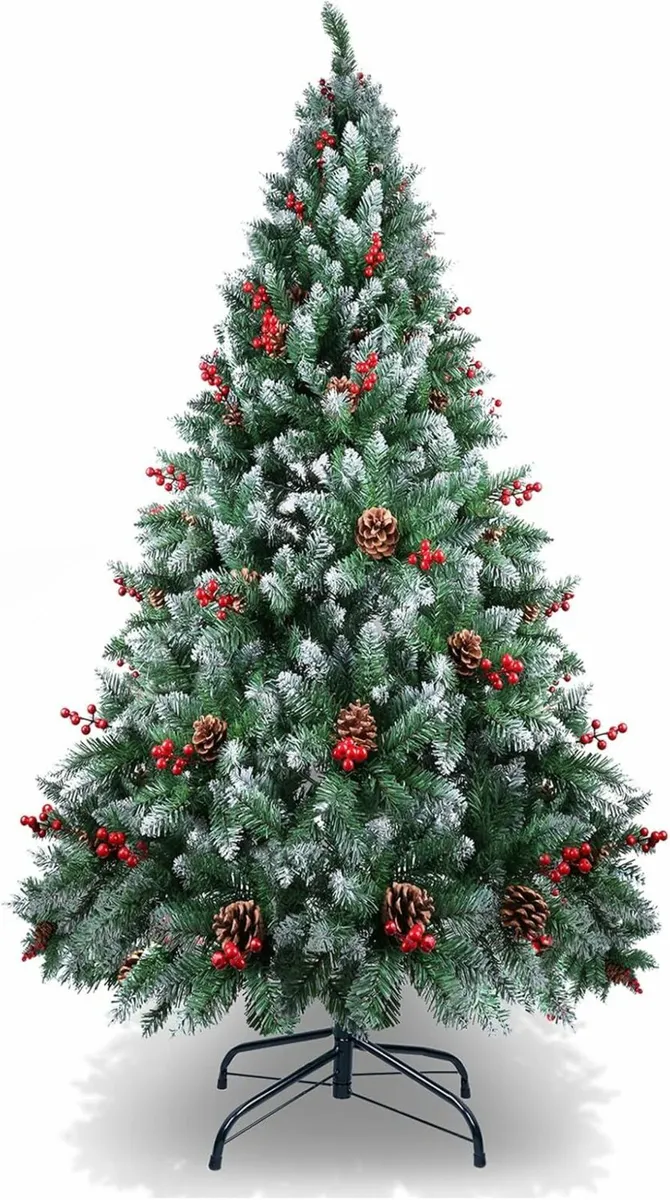Christmas Tree 6ft, 1.8M Snow Flocked Decoration - Image 1
