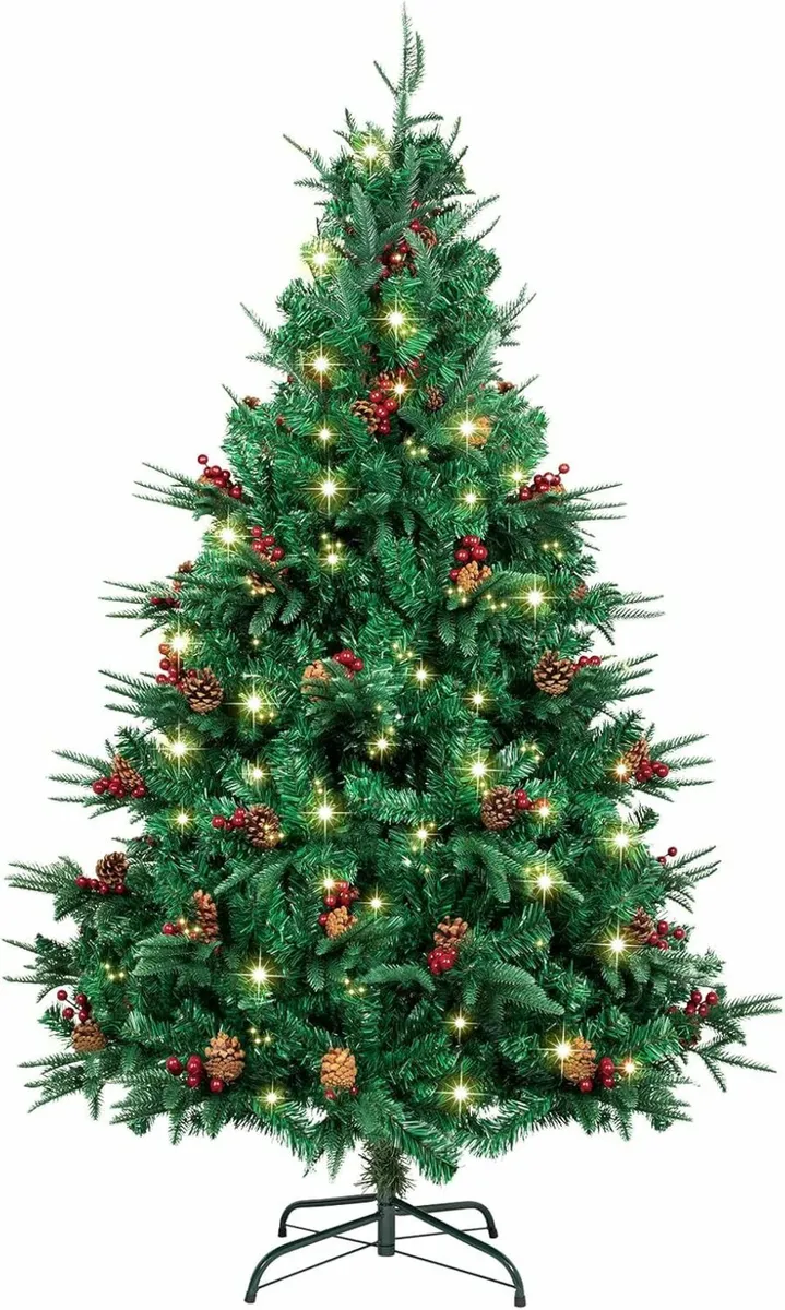7ft Christmas Tree Lights 210CM PE PVC Decor - Image 4