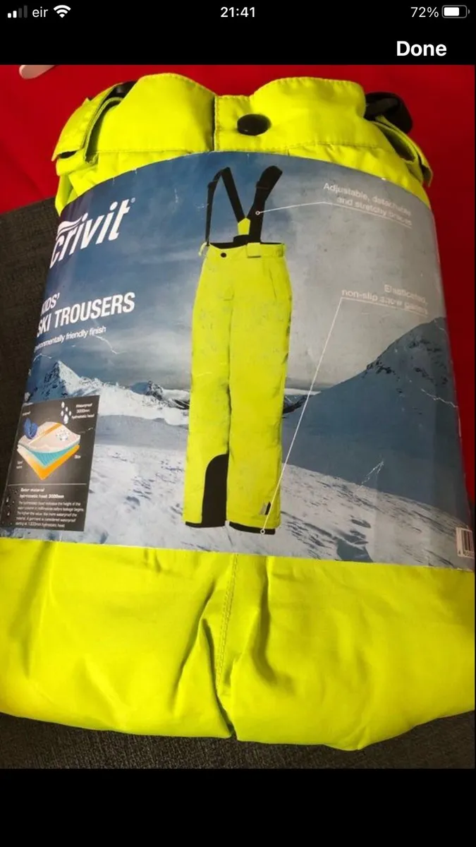 Boys ski trousers age 10/12 €10 - Image 1