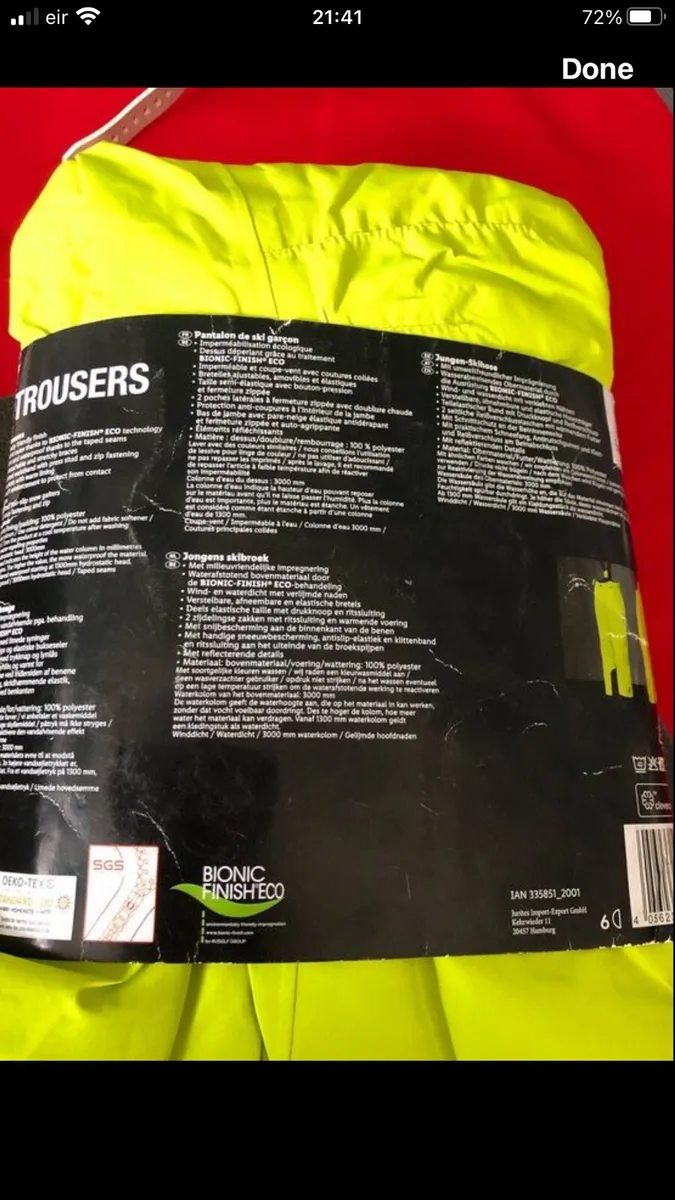 Boys ski trousers age 10/12 €10 - Image 2