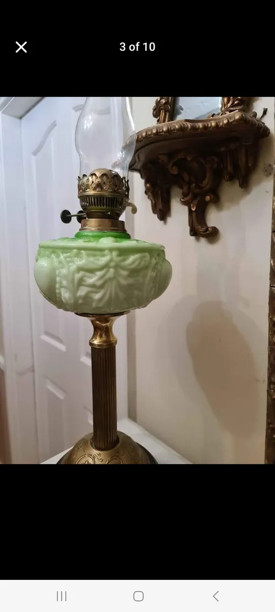 Antique tall veritas oil lamp - Image 2