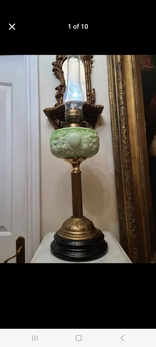 Antique tall veritas oil lamp - Image 3