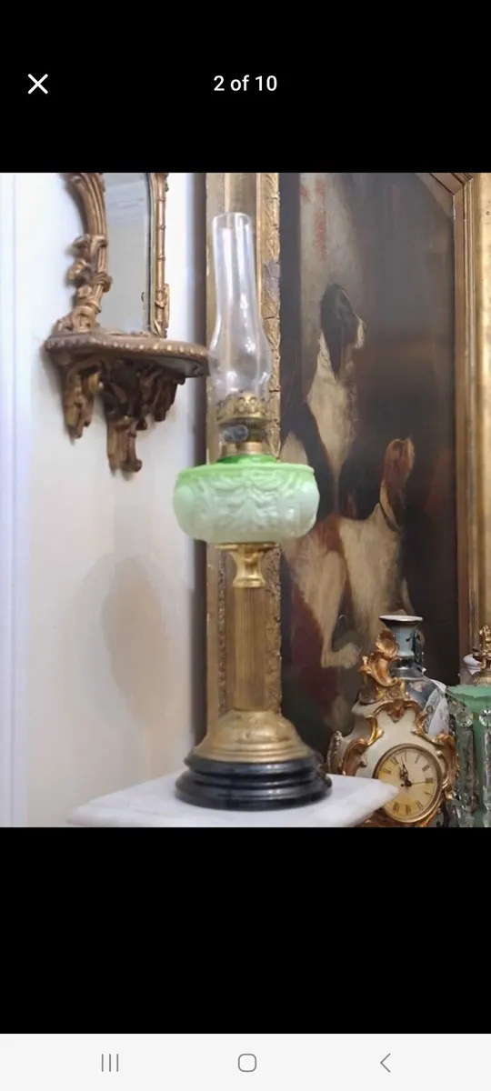 Antique tall veritas oil lamp - Image 4
