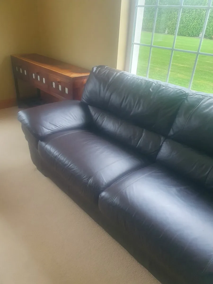 Genuine Leather 3 piece suite - Image 2