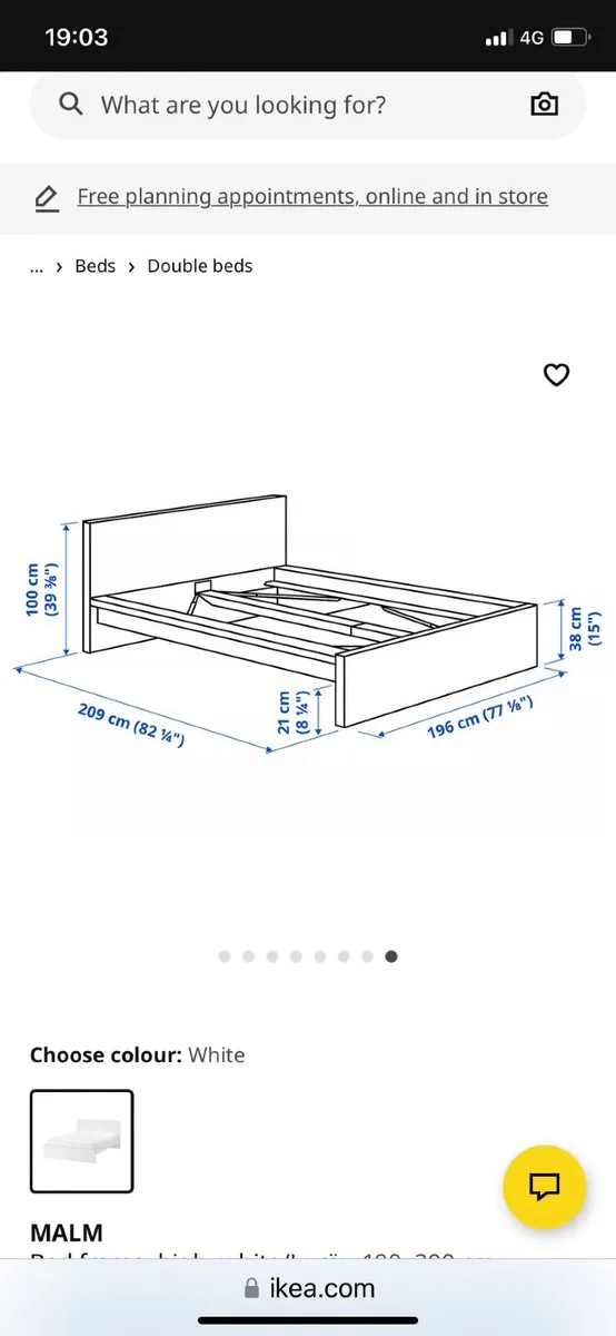 6 foot mattress and bed frame - Image 2