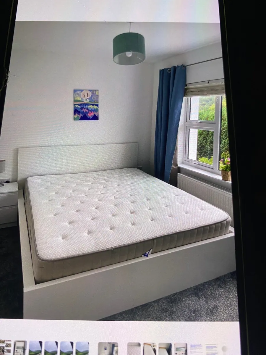 6 foot mattress and bed frame - Image 1