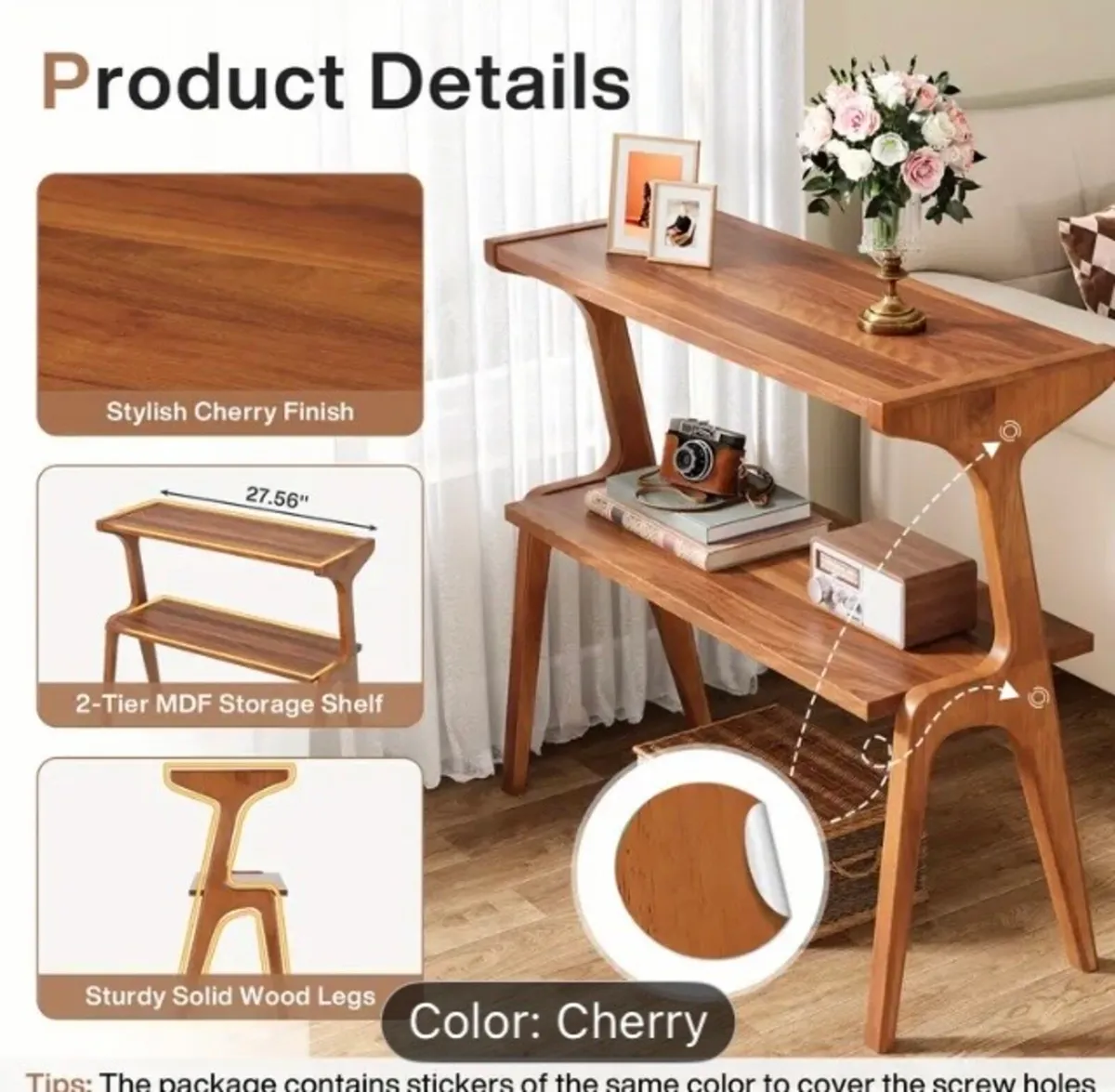 Cherry modern Scandinavian style table free post - Image 2