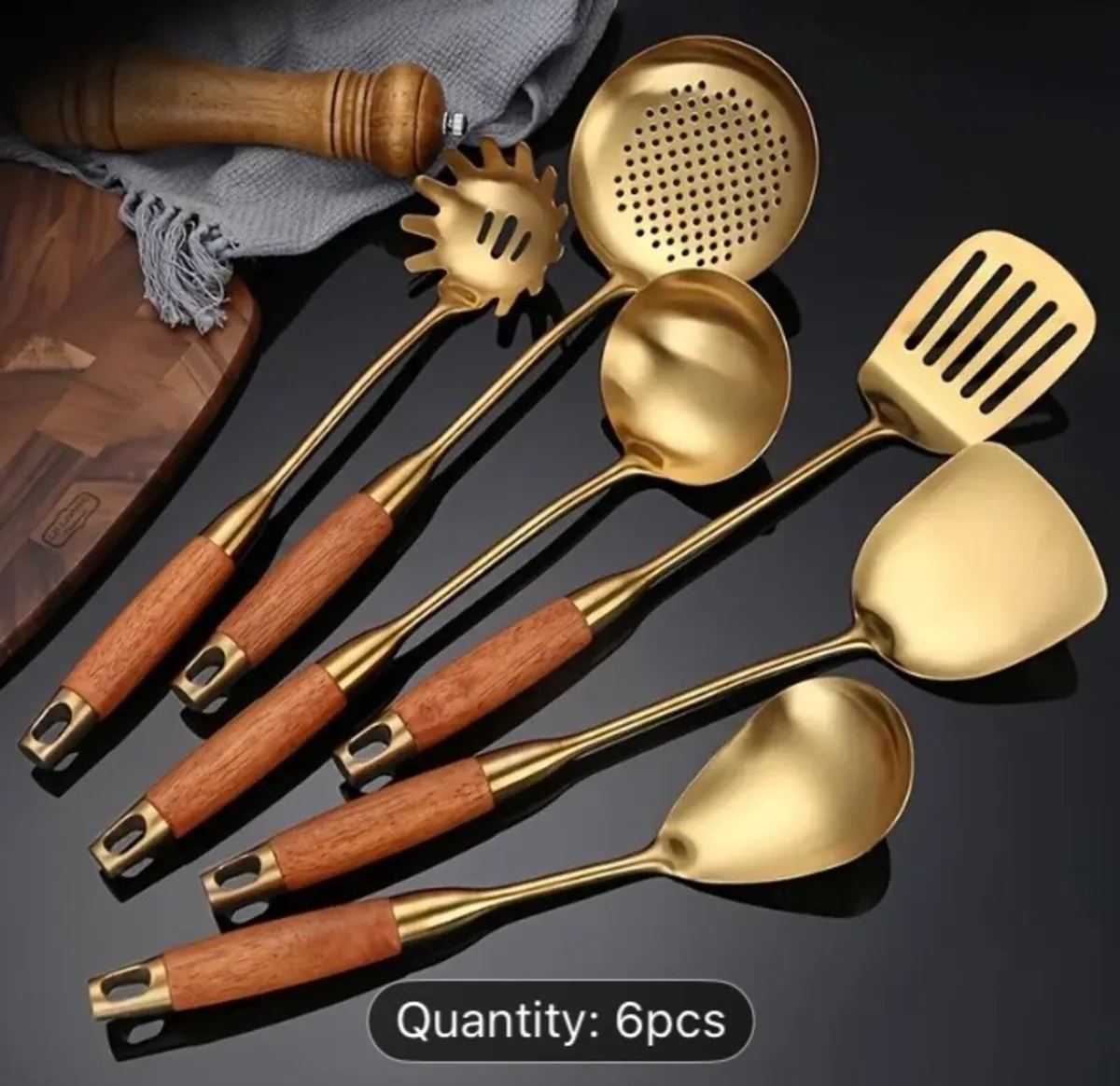 Gold kitchen household utensils set free postage - Image 1