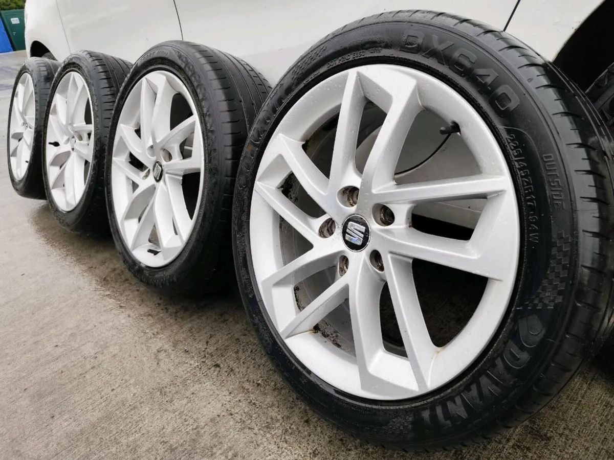 17" Seat alloy wheels with tyres. VW, Audi, Skoda. - Image 1