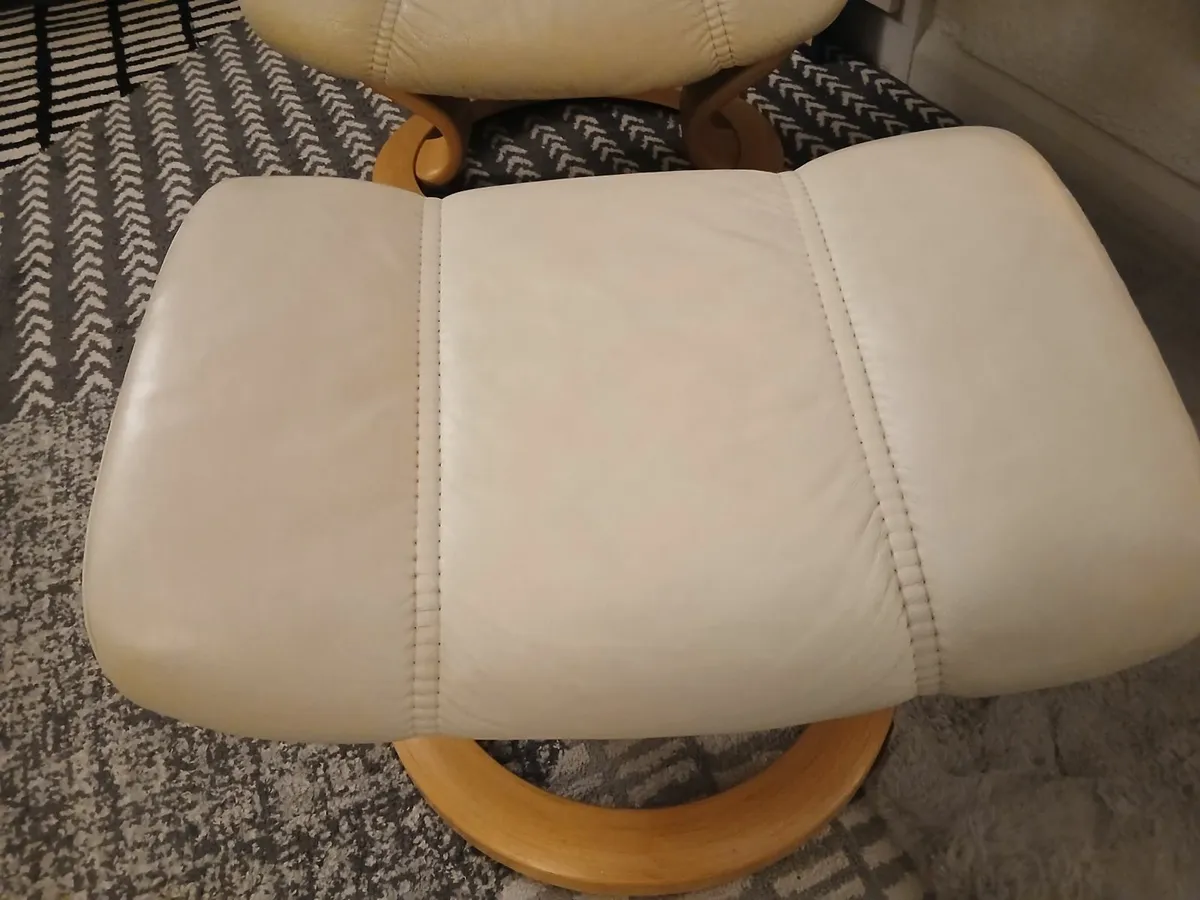 Ekornes "Stressless " Recliner & Otterman. - Image 3