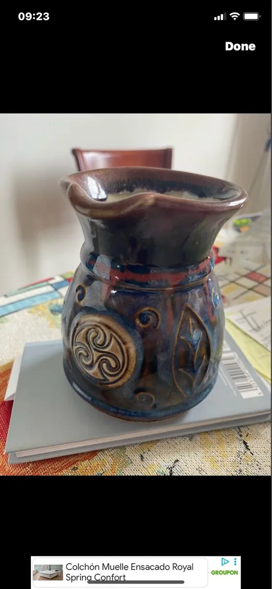 Colm De Ris Celtic Pottery Jug - Image 1