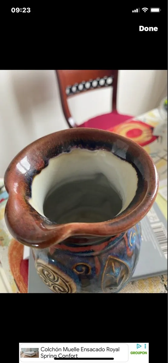 Colm De Ris Celtic Pottery Jug - Image 3