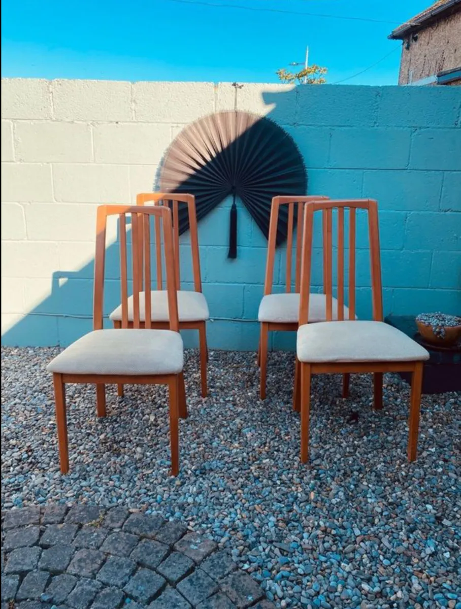Mid Century Dining Chairs x 4 - Image 4