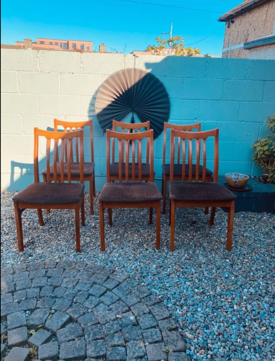 Mid Century Dining Chairs x 6 - Image 4